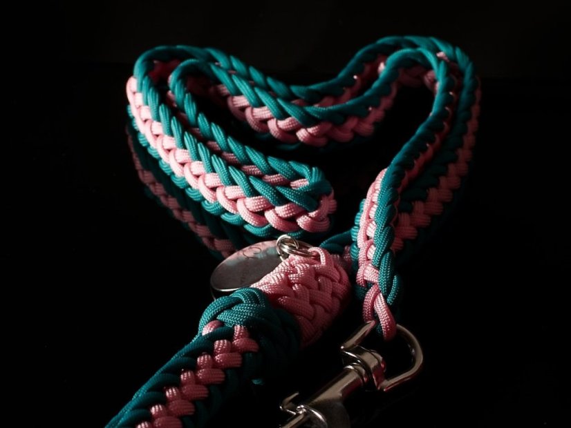 Paracordové vodítko Sirēna - Délka vodítka: 120 cm